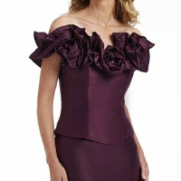 Ideas by Barbara Gown Style# 7777-10 Eggplant Size M NWT - Picture 2 of 16